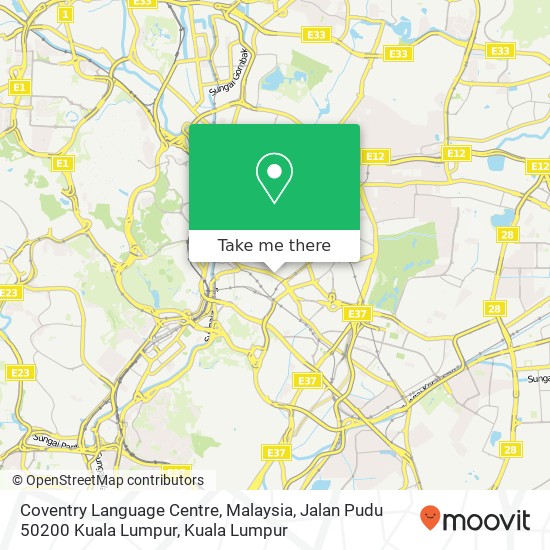 Coventry Language Centre, Malaysia, Jalan Pudu 50200 Kuala Lumpur map