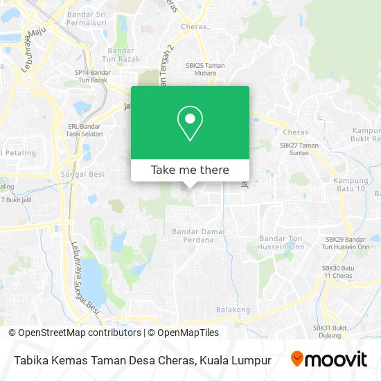 Tabika Kemas Taman Desa Cheras map