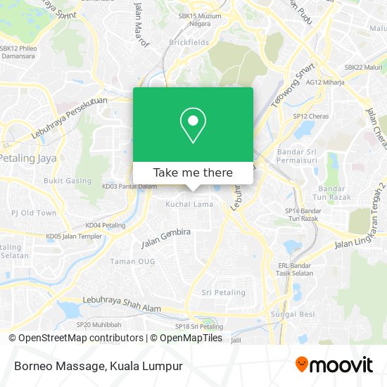 Borneo Massage map