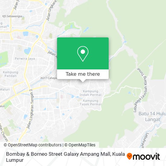 Bombay & Borneo Street Galaxy Ampang Mall map