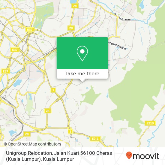 Unigroup Relocation, Jalan Kuari 56100 Cheras (Kuala Lumpur) map