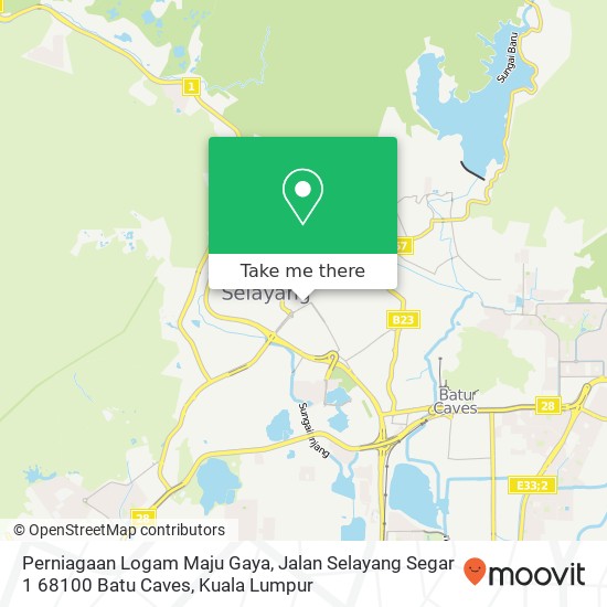 Peta Perniagaan Logam Maju Gaya, Jalan Selayang Segar 1 68100 Batu Caves