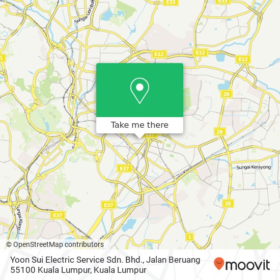 Peta Yoon Sui Electric Service Sdn. Bhd., Jalan Beruang 55100 Kuala Lumpur