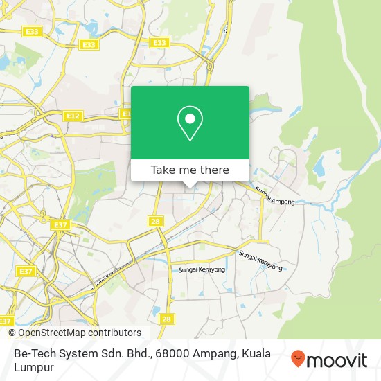 Be-Tech System Sdn. Bhd., 68000 Ampang map