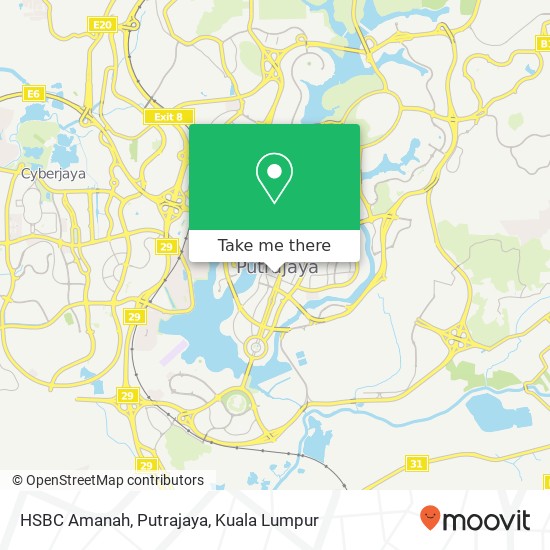 HSBC Amanah, Putrajaya map
