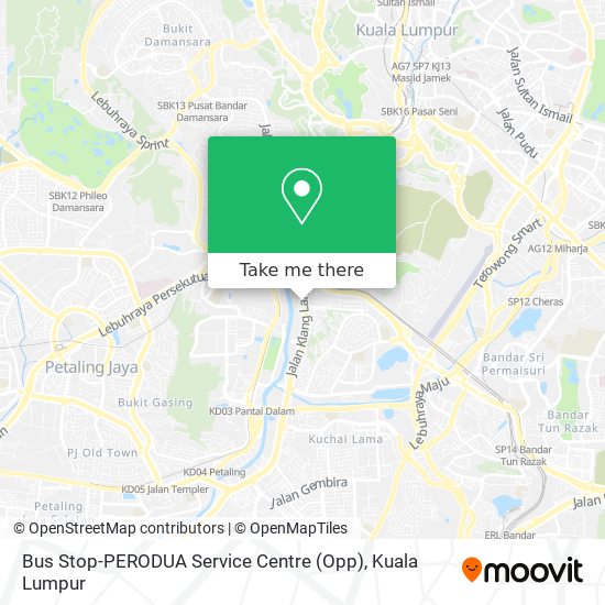 Peta Bus Stop-PERODUA Service Centre (Opp)