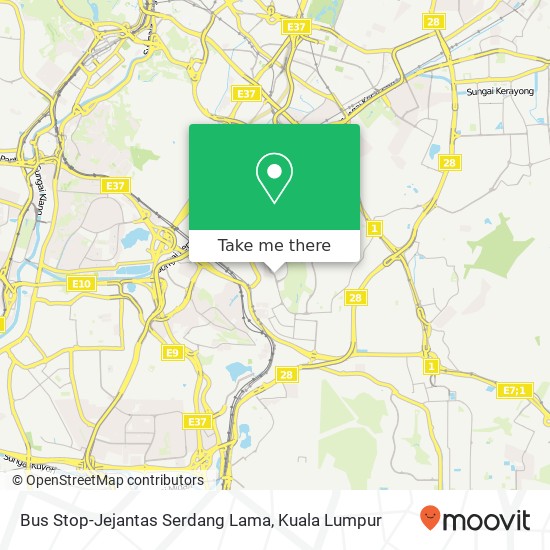 Peta Bus Stop-Jejantas Serdang Lama