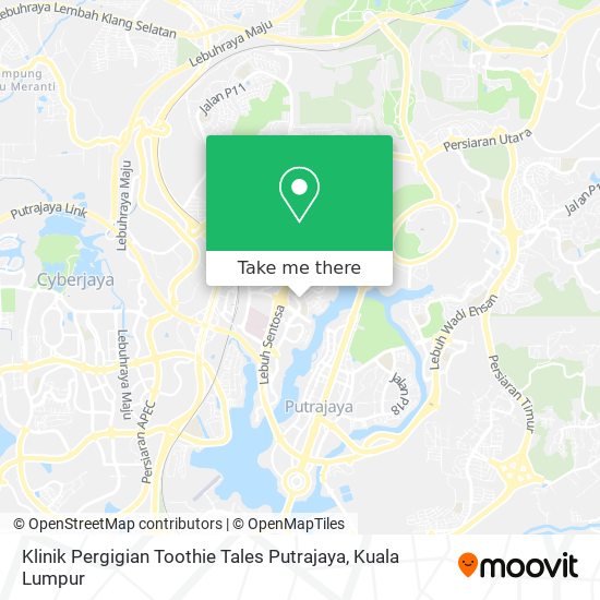 Peta Klinik Pergigian Toothie Tales Putrajaya