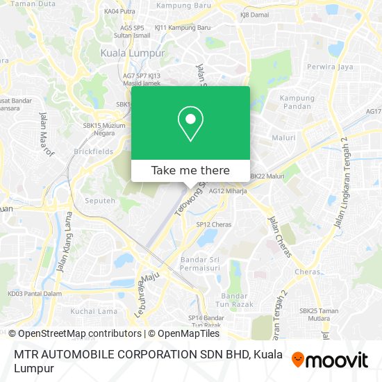 Peta MTR AUTOMOBILE CORPORATION SDN BHD