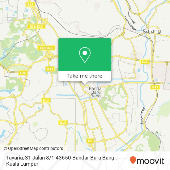 Tayaria, 31 Jalan 8 / 1 43650 Bandar Baru Bangi map