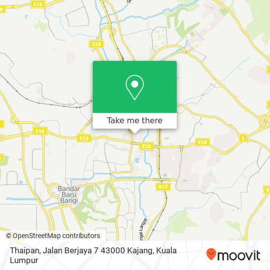 Peta Thaipan, Jalan Berjaya 7 43000 Kajang