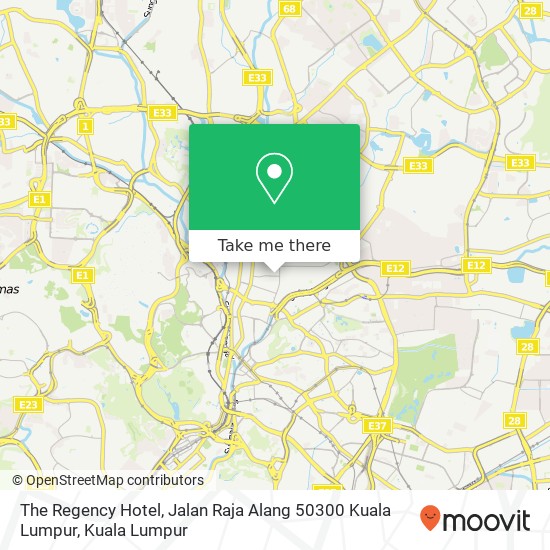 Peta The Regency Hotel, Jalan Raja Alang 50300 Kuala Lumpur