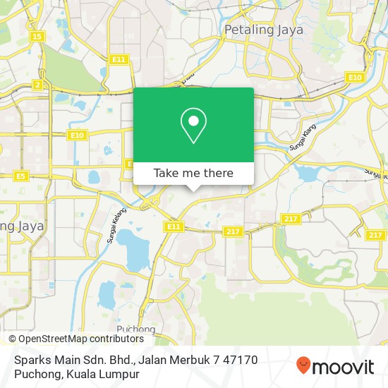 Peta Sparks Main Sdn. Bhd., Jalan Merbuk 7 47170 Puchong