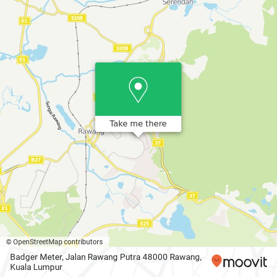 Peta Badger Meter, Jalan Rawang Putra 48000 Rawang