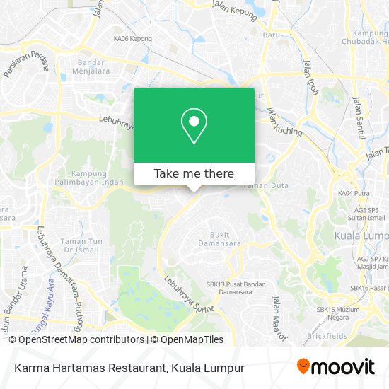 Karma Hartamas Restaurant map