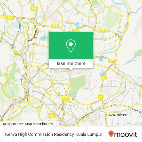 Kenya High Commission Residency map