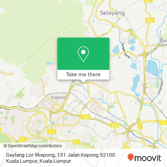 Geylang Lor 9kepong, 131 Jalan Kepong 52100 Kuala Lumpur map