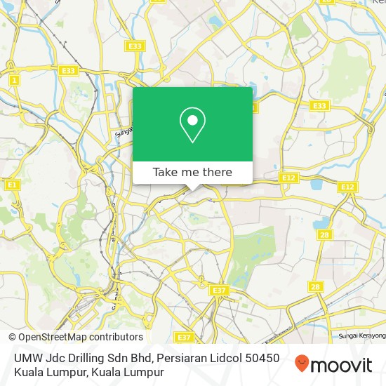 UMW Jdc Drilling Sdn Bhd, Persiaran Lidcol 50450 Kuala Lumpur map