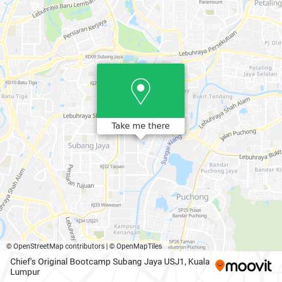 Chief's Original Bootcamp Subang Jaya USJ1 map