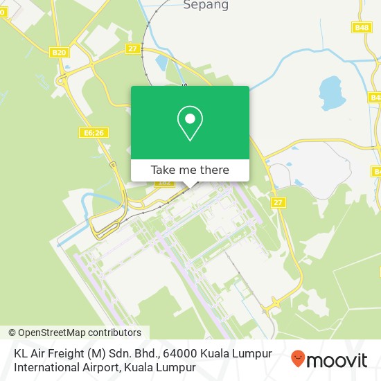 KL Air Freight (M) Sdn. Bhd., 64000 Kuala Lumpur International Airport map