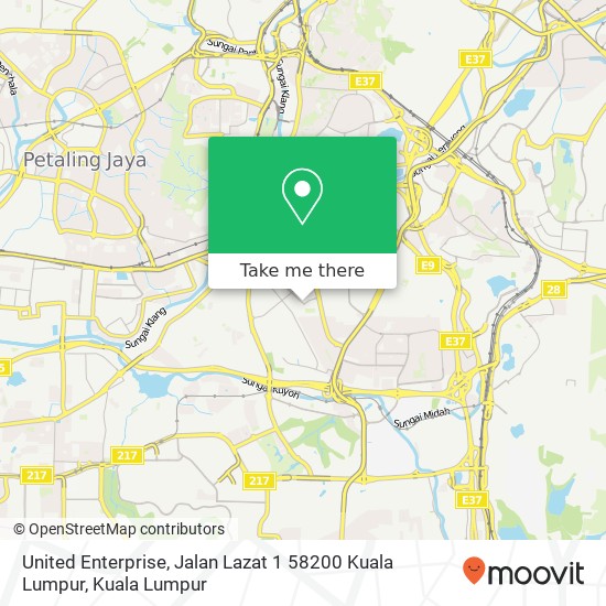 United Enterprise, Jalan Lazat 1 58200 Kuala Lumpur map