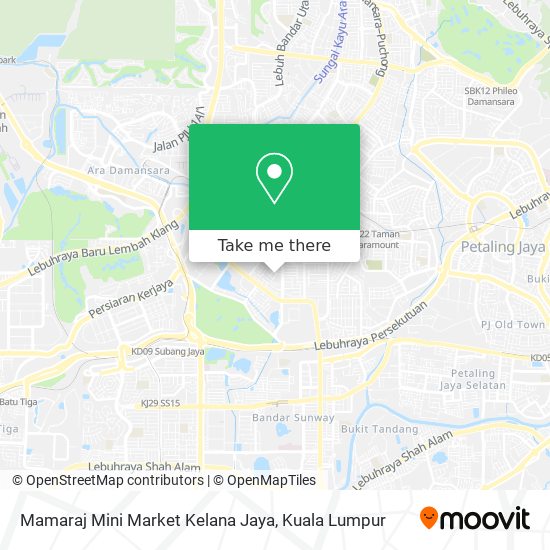 Mamaraj Mini Market Kelana Jaya map