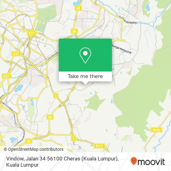 Peta Vindow, Jalan 34 56100 Cheras (Kuala Lumpur)