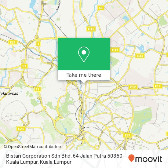 Bistari Corporation Sdn Bhd, 64 Jalan Putra 50350 Kuala Lumpur map