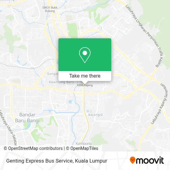Genting Express Bus Service map