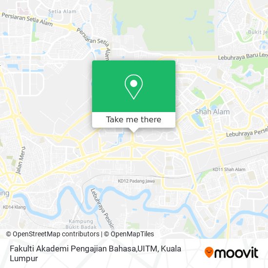 Cara Ke Fakulti Akademi Pengajian Bahasa Uitm Di Shah Alam Menggunakan Bis Atau Kereta Moovit