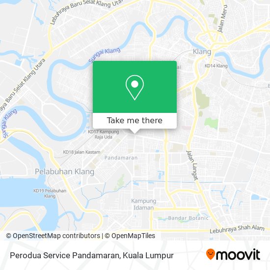 Perodua Service Pandamaran map