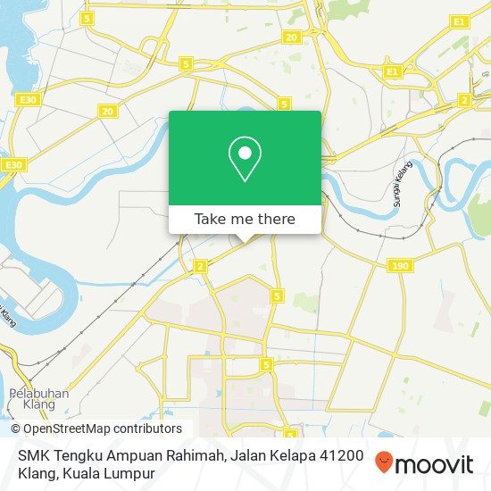 Peta SMK Tengku Ampuan Rahimah, Jalan Kelapa 41200 Klang