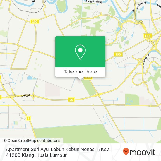 Apartment Seri Ayu, Lebuh Kebun Nenas 1 / Ks7 41200 Klang map