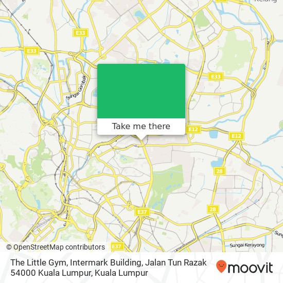 Peta The Little Gym, Intermark Building, Jalan Tun Razak 54000 Kuala Lumpur
