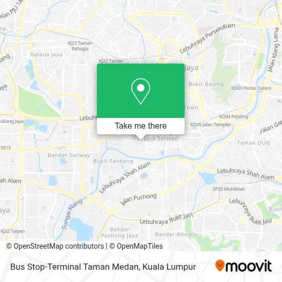 Bus Stop-Terminal Taman Medan map