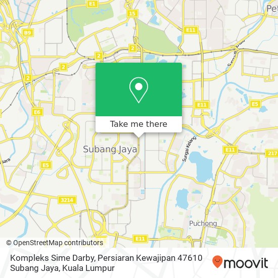 Peta Kompleks Sime Darby, Persiaran Kewajipan 47610 Subang Jaya