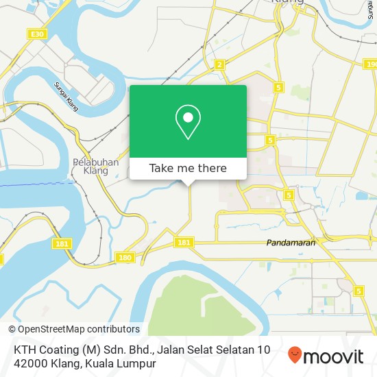 KTH Coating (M) Sdn. Bhd., Jalan Selat Selatan 10 42000 Klang map