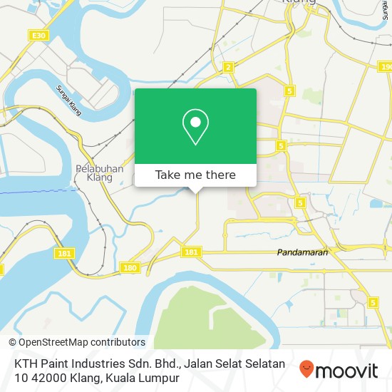 KTH Paint Industries Sdn. Bhd., Jalan Selat Selatan 10 42000 Klang map