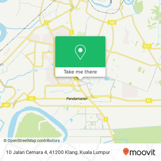 Peta 10 Jalan Cemara 4, 41200 Klang