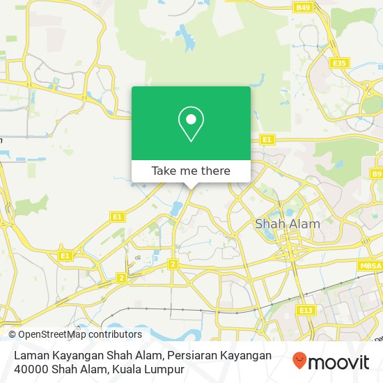 Peta Laman Kayangan Shah Alam, Persiaran Kayangan 40000 Shah Alam
