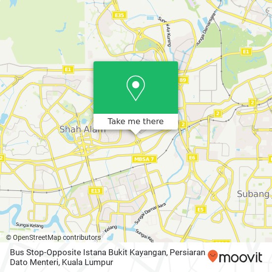 Bus Stop-Opposite Istana Bukit Kayangan, Persiaran Dato Menteri map