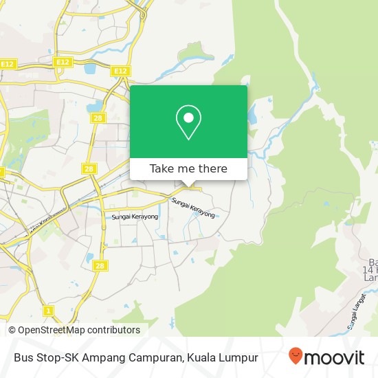 Peta Bus Stop-SK Ampang Campuran