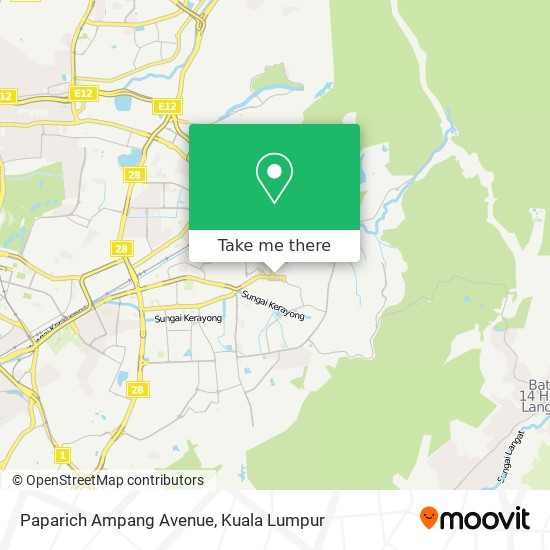 Peta Paparich Ampang Avenue