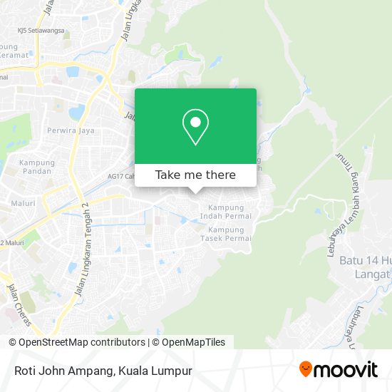 Roti John Ampang map