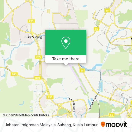 如何坐公交或捷运和轻快铁去petaling Jaya的jabatan Imigresen Malaysia Subang Moovit