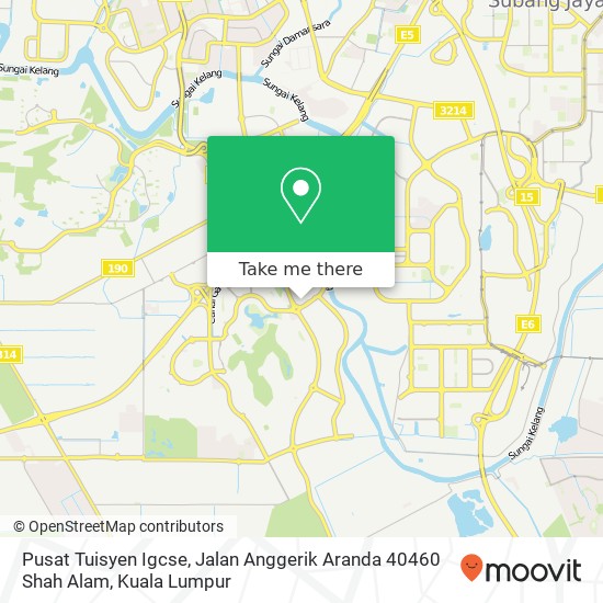 Pusat Tuisyen Igcse, Jalan Anggerik Aranda 40460 Shah Alam map