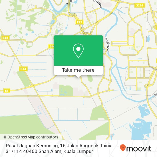 Pusat Jagaan Kemuning, 16 Jalan Anggerik Tainia 31 / 114 40460 Shah Alam map