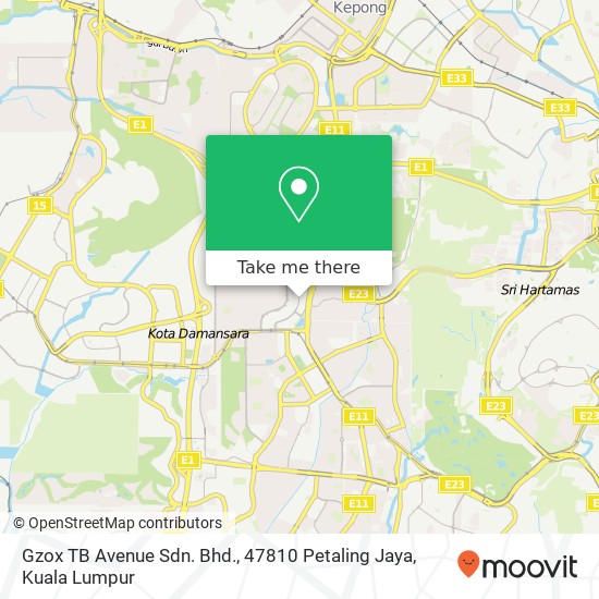 Gzox TB Avenue Sdn. Bhd., 47810 Petaling Jaya map