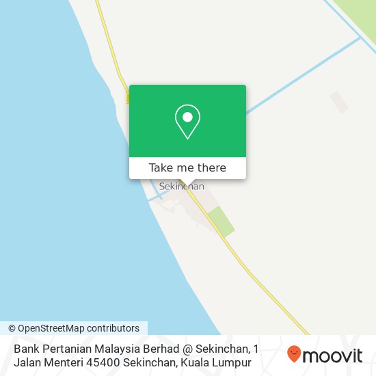 Bank Pertanian Malaysia Berhad @ Sekinchan, 1 Jalan Menteri 45400 Sekinchan map