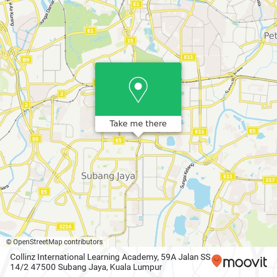 Collinz International Learning Academy, 59A Jalan SS 14 / 2 47500 Subang Jaya map